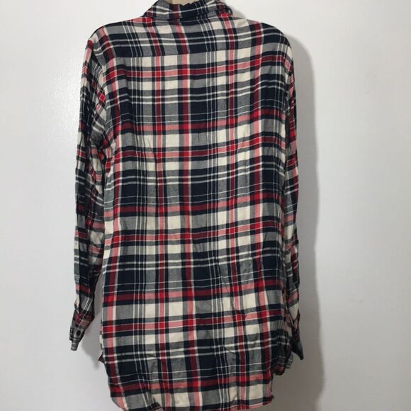 BB Dakota Women’s Navy/Red/White Plaid Shirt Size L - Picture 4 of 5